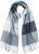 Ulla Popken Checked Fringed Hem Scarf Light Grey Melange - Accessoires - Schals für Damen