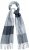 Ulla Popken Checked Fringed Hem Scarf Light Grey Melange - Accessoires - Schals für Damen