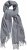Ulla Popken Ribbed Knit Fringed Hem Scarf Grey Melange - Accessoires - Schals für Damen