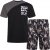 Kam Jeans 5001 'Brooklyn 85' Tee And Short Set Black - Herren-T-shirts - Herren-T-Shirts in großen Größen