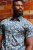 Kam Jeans 6061 Hibiscus Floral Print Short Sleeve Shirt Midnight Blue - Herrenhemden in großen Größen - Herrenhemden in großen Größen