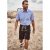 JP1880 Short Sleeve Check Print Traditional Shirt Blue - Herrenhemden in großen Größen - Herrenhemden in großen Größen
