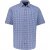 JP1880 Short Sleeve Check Print Traditional Shirt Blue - Herrenhemden in großen Größen - Herrenhemden in großen Größen