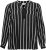 Kaffe Curve Sida Bluse Schwarz/Kreide Gestreift - Blusen & Tuniken - 