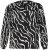 Kaffe Curve Mirta Tilly Bluse Schwarz/Antique Zebra-Print - Blusen & Tuniken - 