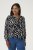 Kaffe Curve Mirta Tilly Bluse Schwarz/Antique Zebra-Print - Blusen & Tuniken - 