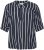 Kaffe Curve Sida Bluse Midnight/Kreide Gestreift - Blusen & Tuniken - 