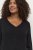 Kaffe Curve Ami Langarm Tunika Tiefschwarz - T-Shirts - 