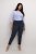 Kaffe Curve Leana Chino 7/8-Hose Mitternachtsmarine - Jeans & Hosen in Großen Größen – Plus Size Damenmode - 
