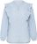 Kaffe Curve Lenia Flounce Shirt Powder Blue Stripe - Hemdblusen - 