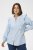 Kaffe Curve Lenia Flounce Shirt Powder Blue Stripe - Hemdblusen - 