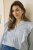 Kaffe Curve Lenia Flounce Shirt Powder Blue Stripe - Hemdblusen - 