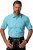 JP1880 Shirt Traditional Short Sleeve Turquoise - Herrenhemden - Herrenhemden in großen Größen