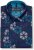 Kam Jeans 6071 Record Print Long Sleeve Shirt Navy - Herrenhemden - Herrenhemden in großen Größen
