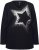 Ulla Popken Sequined Star Rolled Edge Sweater Black - Hoodies & Sweatshirts - Kuschelige Sweatshirts & Strick