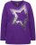 Ulla Popken Sequined Star Rolled Edge Sweater Dark Purple - Hoodies & Sweatshirts - Kuschelige Sweatshirts & Strick