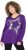 Ulla Popken Sequined Star Rolled Edge Sweater Dark Purple - Hoodies & Sweatshirts - Kuschelige Sweatshirts & Strick