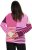 Ulla Popken Patchwork Striped Long Sleeve V-Neck Sweater Raspberry - Hoodies & Sweatshirts - 