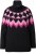 Ulla Popken Neon Alpine Pattern Long Sleeve Turtleneck Sweater Light Pink - Hoodies & Sweatshirts - 