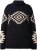 Ulla Popken Aztec Pattern Turtleneck Sweater Black - Hoodies & Sweatshirts - 