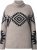 Ulla Popken Aztec Pattern Turtleneck Sweater Pebble Grey - Hoodies & Sweatshirts - 