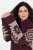 Ulla Popken Aztec Pattern Turtleneck Sweater Plum - Hoodies & Sweatshirts - Kuschelige Sweatshirts & Strick