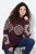 Ulla Popken Aztec Pattern Turtleneck Sweater Plum - Hoodies & Sweatshirts - Kuschelige Sweatshirts & Strick