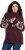 Ulla Popken Aztec Pattern Turtleneck Sweater Plum - Hoodies & Sweatshirts - Kuschelige Sweatshirts & Strick