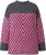 Ulla Popken Graphic Stripe Long Sleeve Turtleneck Sweater Flamingo - Hoodies & Sweatshirts - Kuschelige Sweatshirts & Strick