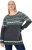 Ulla Popken Norwegian Style Pastel Tone Long Sleeve Sweater Dark Grey Melange - Hoodies & Sweatshirts - 