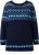 Ulla Popken Norwegian Style Pastel Tone Long Sleeve Sweater Ink Blue - Hoodies & Sweatshirts - 