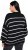 Ulla Popken Oversized Striped Balloon Sleeve Sweater Black - Hoodies & Sweatshirts - 