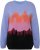 Ulla Popken Long Sleeve Knit Mountain Range Sweater Bright Purple - Hoodies & Sweatshirts - 