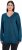 Ulla Popken Casual V-Neck Long Sleeve Sweater Cerulean - Hoodies & Sweatshirts - 