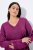Ulla Popken Soft Fine Knit Pullover V-Neck Sweatshirt Dark Lilac - Hoodies & Sweatshirts - Kuschelige Sweatshirts & Strick