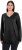 Ulla Popken Casual V-Neck Long Sleeve Sweater Black - Hoodies & Sweatshirts - 