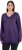 Ulla Popken Casual V-Neck Long Sleeve Sweater Deep Violet - Hoodies & Sweatshirts - Kuschelige Sweatshirts & Strick