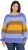 Ulla Popken Colorful Chunky Striped Sweater Lavender - Hoodies & Sweatshirts - 