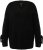 Ulla Popken Lace-Up Cuff Long Sleeve V-Neck Sweater Black - Hoodies & Sweatshirts - 