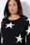 Ulla Popken Glitter Stars Soft Knit Sweater Black - Hoodies & Sweatshirts - Kuschelige Sweatshirts & Strick