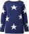 Ulla Popken Glitter Stars Soft Knit Sweater Blue - Hoodies & Sweatshirts - Kuschelige Sweatshirts & Strick