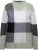 Ulla Popken Grand Check Long Sleeve Sweater Sage Green - Hoodies & Sweatshirts - Kuschelige Sweatshirts & Strick