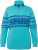 Ulla Popken Apres Ski Long Sleeve Troyer Collar Sweater Bright Turquoise - Hoodies & Sweatshirts - 