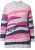 Ulla Popken Landscape Stripe Sweater Light Grey Melange - Hoodies & Sweatshirts - Kuschelige Sweatshirts & Strick