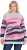 Ulla Popken Landscape Stripe Sweater Light Grey Melange - Hoodies & Sweatshirts - Kuschelige Sweatshirts & Strick