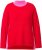 Ulla Popken Color Block Long Sleeve Sweater Lychee - Hoodies & Sweatshirts - Kuschelige Sweatshirts & Strick