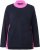 Ulla Popken Color Block Long Sleeve Sweater Ink Blue - Hoodies & Sweatshirts - Kuschelige Sweatshirts & Strick