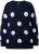 Ulla Popken Fluffy Polka Dot Sweater Ink Blue - Hoodies & Sweatshirts - 