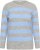 Kaffe Curve Niela Gestreifter Pullover Hellgrau/Blau - Pullover & Strickmode - 