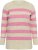 Kaffe Curve Niela Gestreifter Pullover Federgrau/Pink Melange - Pullover & Strickmode - 